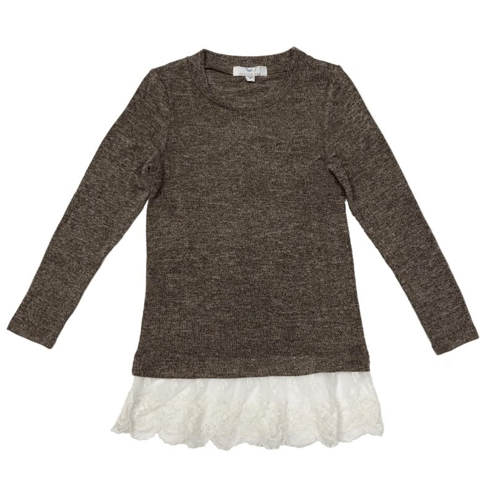 🌸Girls boutique lace lined sweater